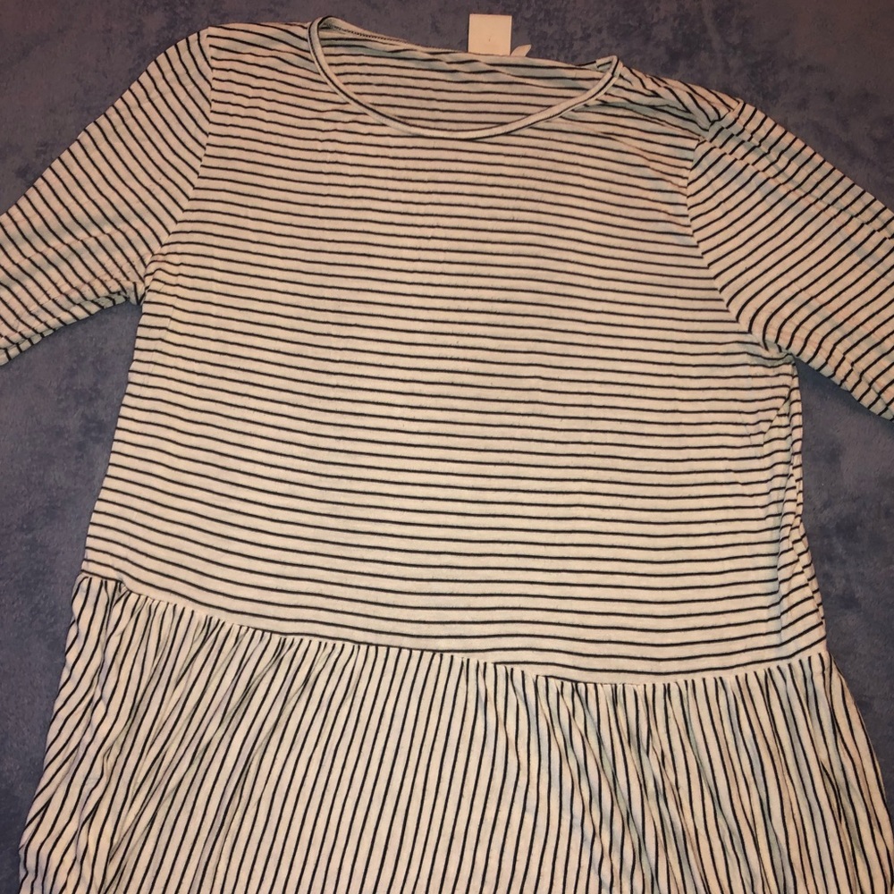 Striped peplum top